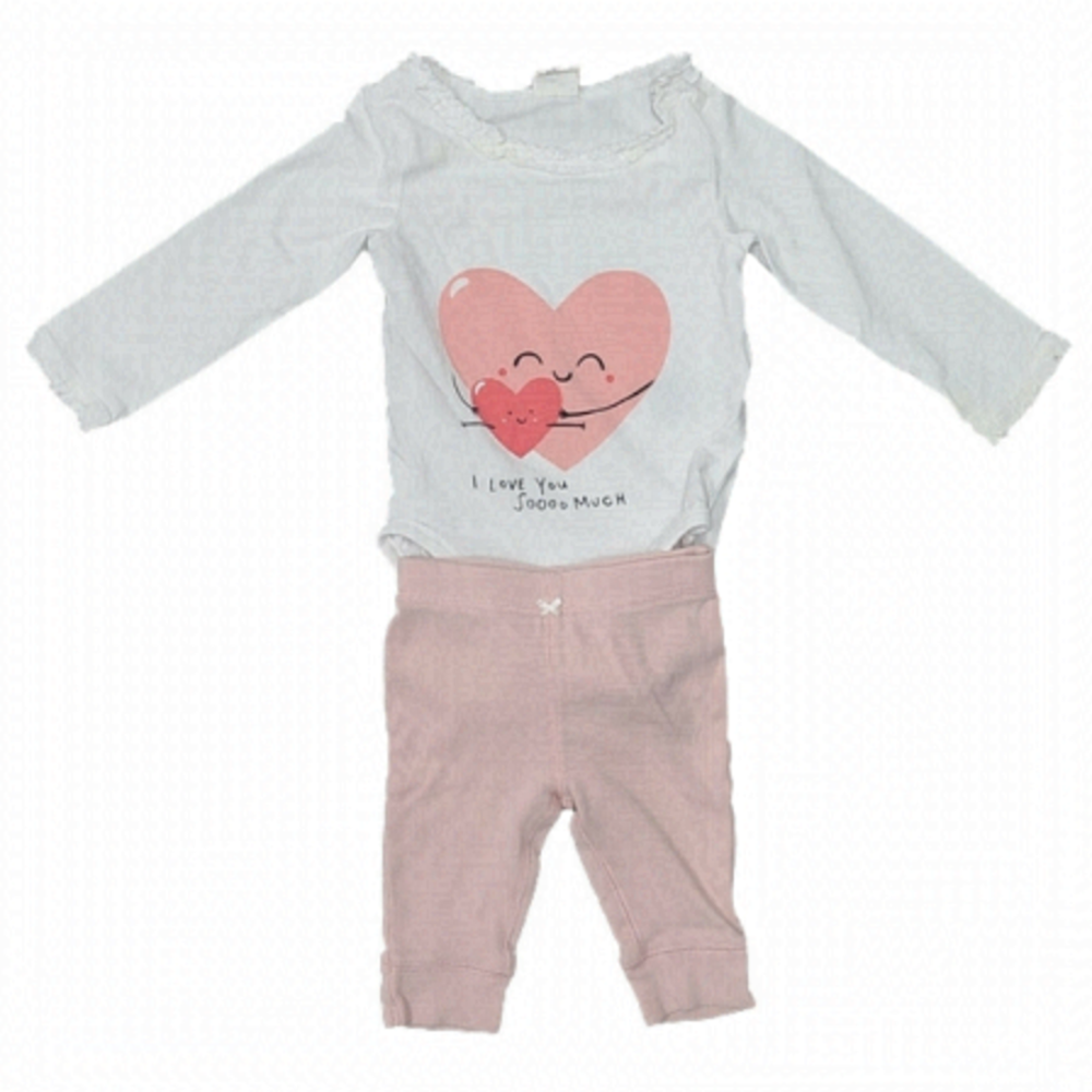 2 piece I love you so much outfit - size 3-6 months